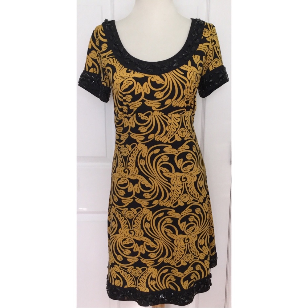 New INC Beaded Dress Small S Black International